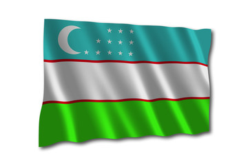 usbekistan flagge wedeln