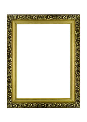 Fototapeta premium Empty golden Frame for picture or portrait