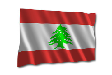 libanon flagge wedeln