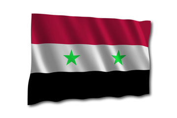 syrien flagge wedeln