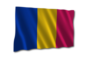 tschad flagge wedeln