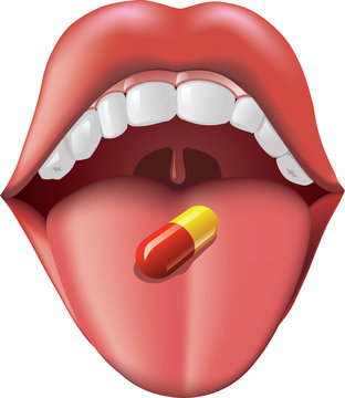 Pill on Tongue