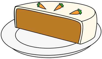 Half Carrot Cake Iced