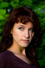 Young woman on nature.