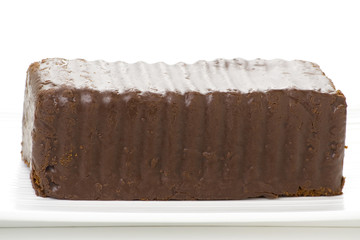 delicious chocolate plum cake, homemade sweet