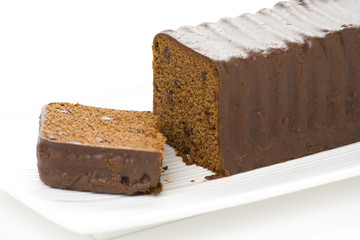 delicious chocolate plum cake, homemade sweet