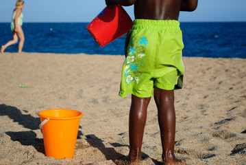 Plage & chateau de sable