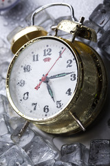 Classical Clock among ice cubes