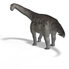 giant dinosaur camasaurus With Clipping Path over white