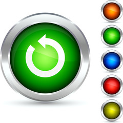 Refresh detailed button. Vector illustration