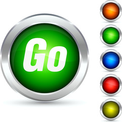 Go detailed button. Vector illustration