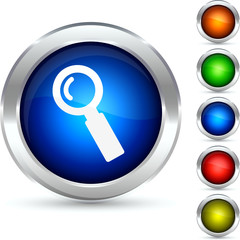 Search detailed button. Vector illustration.