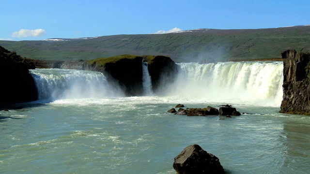 Glacial Godafoss Waterfall