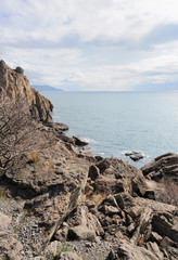The sea and mountains