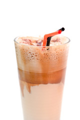 greek cold coffee - frappe isolated on white