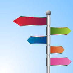 blank crossroads sign