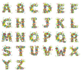 Alfabet, floral design. See also letters in my gallery © Kudryashka