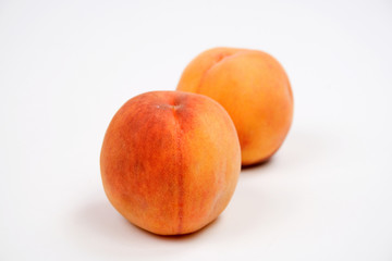 Food, Red, Peach, Isolated On White,