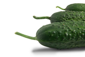 three cucumbers