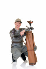 Young male golfer