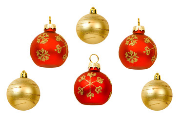 RED AND GOLDEN CHRISTMAS BALLS