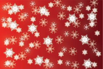 snowflakes on red background