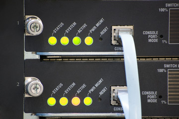 network switch led and console