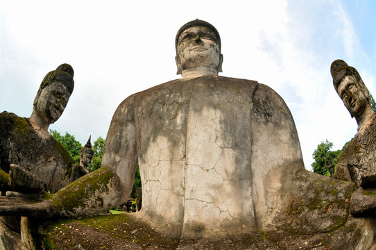 buddha statues in vientiane,laos
