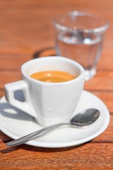 White pot with fresh coffee