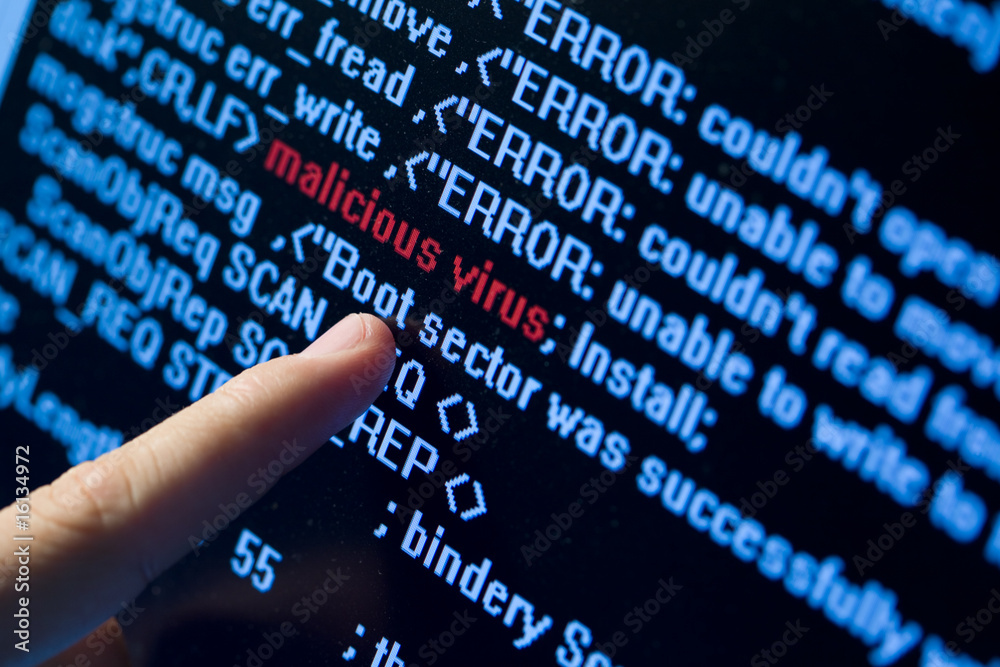 Wall mural virus in program code