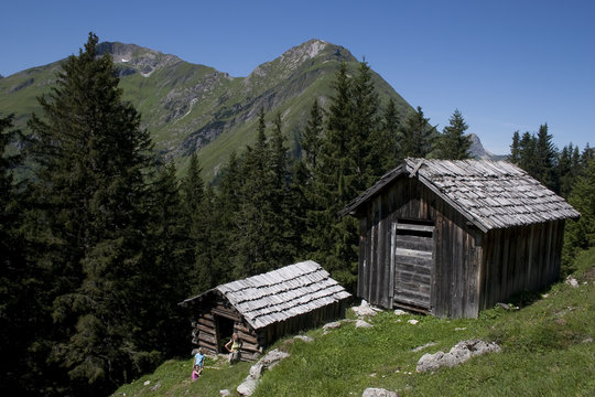 Holzh&uuml;tte in den Lechtaler Alpen