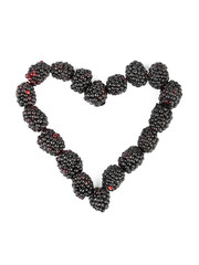 Heart made of blackberry