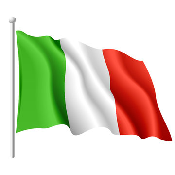 Italian flag. Vector.