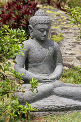 Stone Buddha Statue in Garden