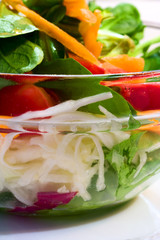 salad in glass bowl