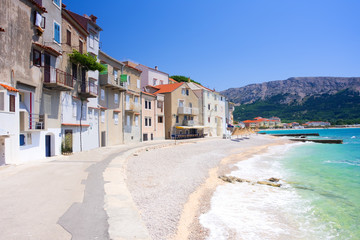 embankment in Baska, Croatia