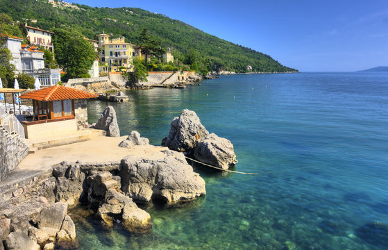 beach in Lovran, Croatia
