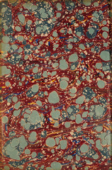 Organic patterned paper in old book