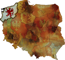 provinces in poland - zachodniopomorskie © michal812