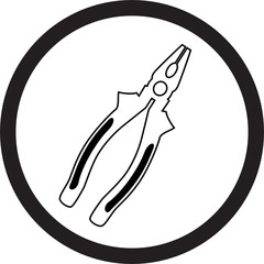 vector icon of combination pliers