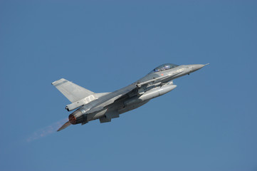 Fototapeta na wymiar F-16 Fighting Falcon military jet