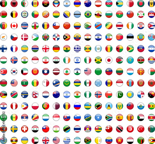 "Flags of the World buttons (x195)" Stock photo and royalty-free images ...