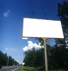 Blank advertising board.