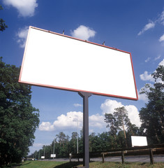 Blank billboards.