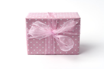 Pink baby present for a newborn girl