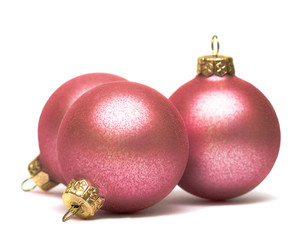 Christmas decoration balls isolated on white
