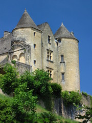 Fototapeta na wymiar Salignac et son château ; Périgord, Limousin,