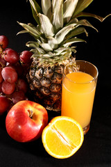 Juice and fruits