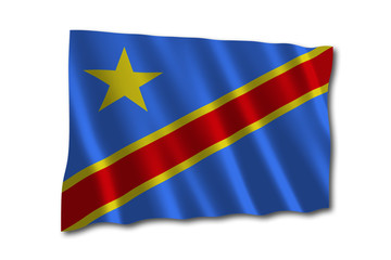 demokratische republik kongo flagge