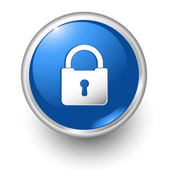 boton azul candado cerrado